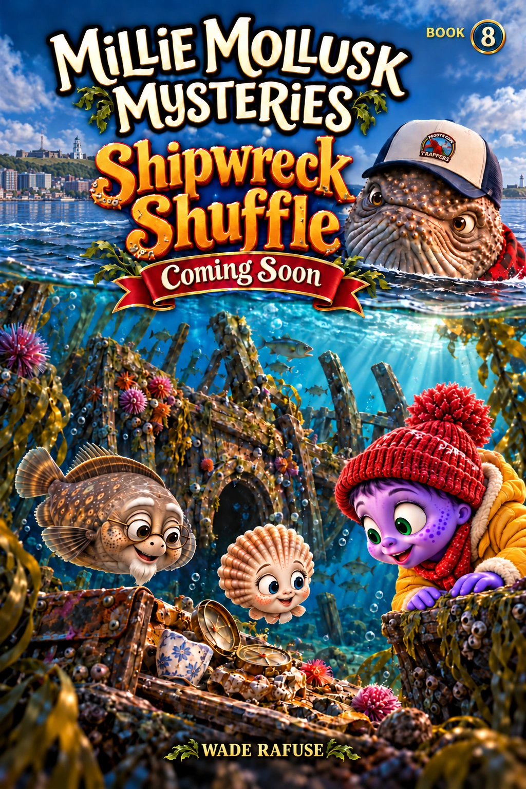 Book 8, Shipwreck Shuffle, coming soon: Millie, Phillip and Suzie investigate an underwater wreck while Willie waits in Halifax Harbour